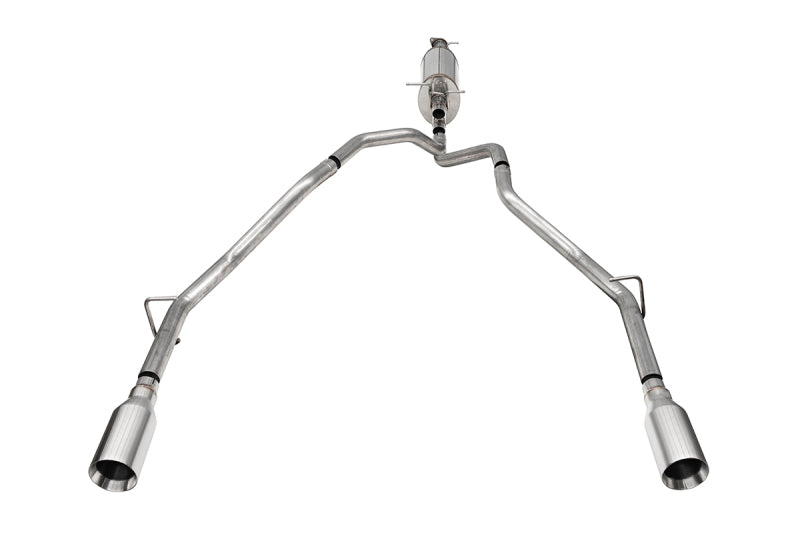 CORSA Performance Corsa  25-26 Ram 2.5in Stainless Steel Sport Cat-back Dual Rear Exit 5.0in Polished Tip
