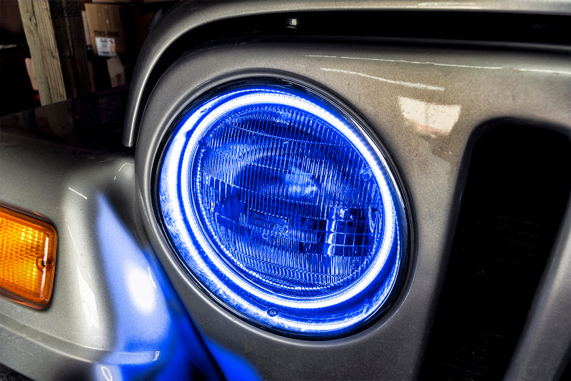 ORACLE Lighting Oracle 97-06 Jeep Wrangler TJ Surface Mount LED Headlight Halo Kit - Blue