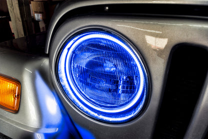 ORACLE Lighting Oracle 97-06 Jeep Wrangler TJ Surface Mount LED Headlight Halo Kit - Blue