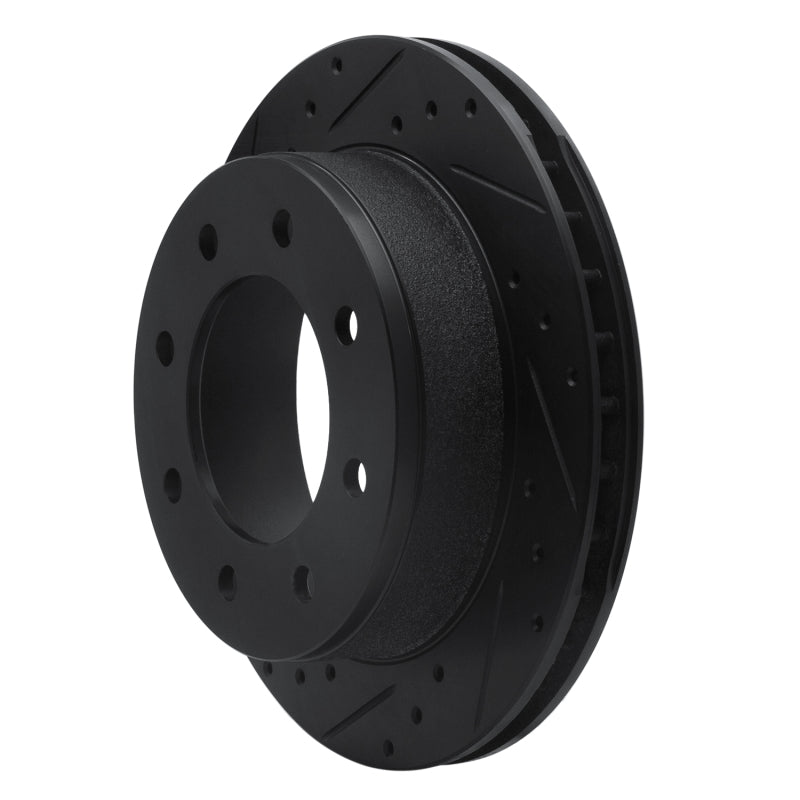 R1 Concepts R1 99-25 Chevrolet Silverado 1500 Rear Left Drilled & Slotted Black Brake Rotor