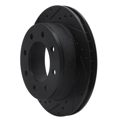 R1 Concepts R1 99-25 Chevrolet Silverado 1500 Rear Left Drilled & Slotted Black Brake Rotor