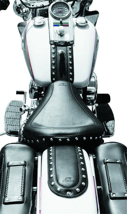 Mustang Motorcycle Mustang 04-21 Harley Sportster 4.5 Wide Touring Solo Seat w/Driver Backrest - Black