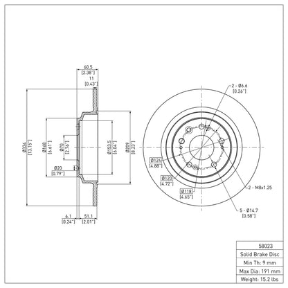 DFC 09-14 Acura TL Rear Brake Rotor