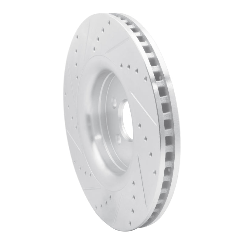R1 Concepts R1 15-21 Ford Fusion Front Right Drilled & Slotted Silver Brake Rotor
