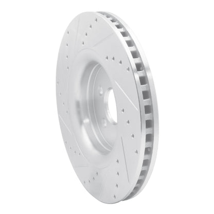 R1 Concepts R1 15-21 Ford Fusion Front Right Drilled & Slotted Silver Brake Rotor