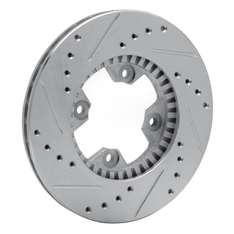 R1 Concepts R1 79-83 Nissan 280ZX Front Right Drilled & Slotted Silver Brake Rotor