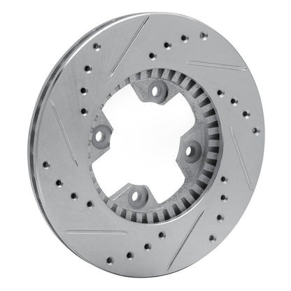 R1 Concepts R1 79-83 Nissan 280ZX Front Right Drilled & Slotted Silver Brake Rotor