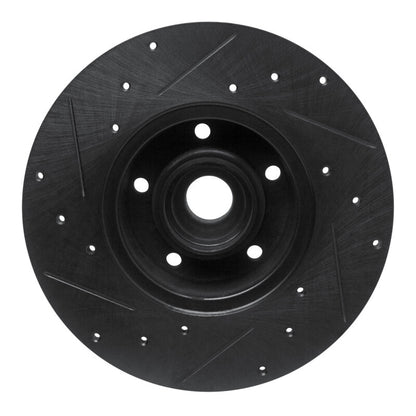R1 Concepts R1 79-85 Volkswagen Type 2 Front Right Drilled & Slotted Black Brake Rotor