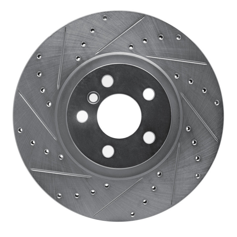 R1 Concepts R1 15-25 BMW 228I Gran Coupe Front Left Drilled & Slotted Silver Brake Rotor