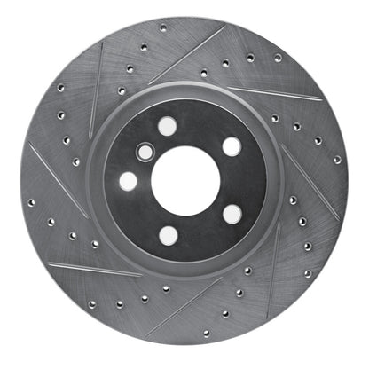 R1 Concepts R1 15-25 BMW 228I Gran Coupe Front Left Drilled & Slotted Silver Brake Rotor