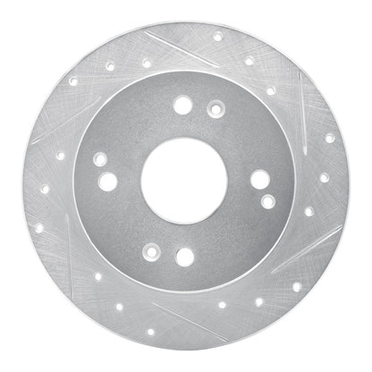 R1 Concepts R1 92-97 Acura CL Rear Right Drilled & Slotted Silver Brake Rotor