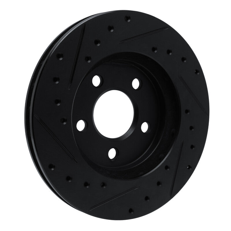 R1 Concepts R1 96-00 Chrysler Town & Country Front Right Drilled & Slotted Black Brake Rotor