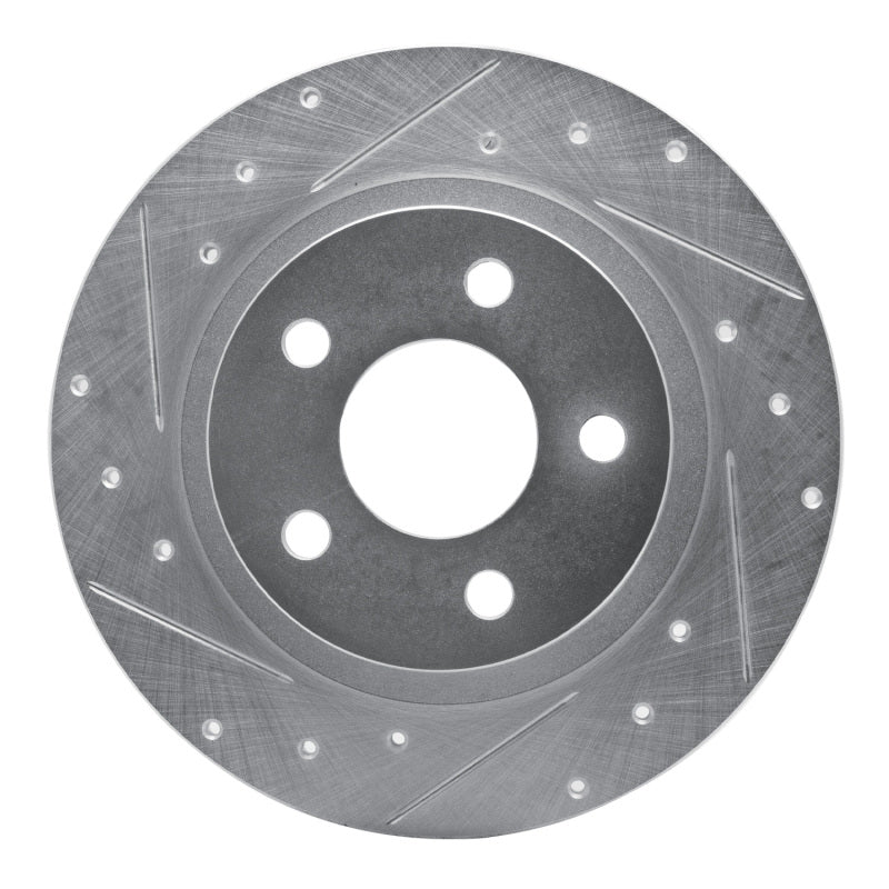 R1 Concepts R1 98-05 Buick Park Avenue Rear Left Drilled & Slotted Silver Brake Rotor