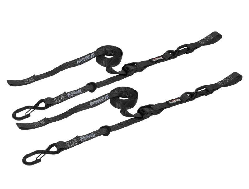PRP Seats PRP Cam-Lock 1in.x10ft. Tie Down with Snap S Hooks and Soft Tie - Black - Pr.