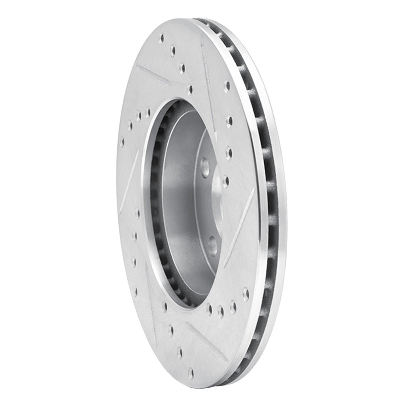 R1 Concepts R1 90-05 Buick Skylark Front Left Drilled & Slotted Silver Brake Rotor