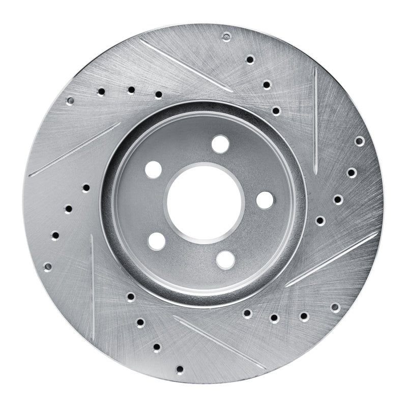 R1 Concepts R1 89-95 Chrysler LeBaron Front Left Drilled & Slotted Silver Brake Rotor