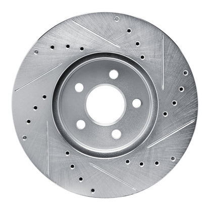 R1 Concepts R1 89-95 Chrysler LeBaron Front Left Drilled & Slotted Silver Brake Rotor