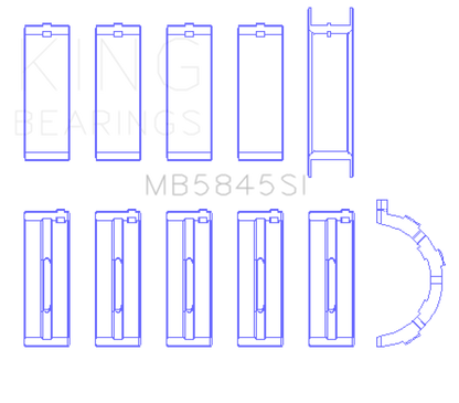 King Engine Bearings Ford Mod Motor 6.2L V8 Main Bearing Set