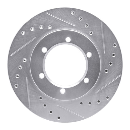 R1 Concepts R1 98-15 Nissan NP300 (Mexico) Front Right Drilled & Slotted Silver Brake Rotor