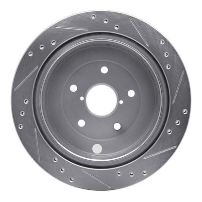 R1 Concepts R1 06-14 Subaru B9 TRIBECA Rear Left Drilled & Slotted Silver Brake Rotor