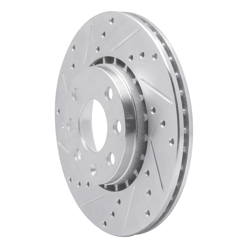 R1 Concepts R1 06-10 Fiat Punto (Mexico) Front Left Drilled & Slotted Silver Brake Rotor