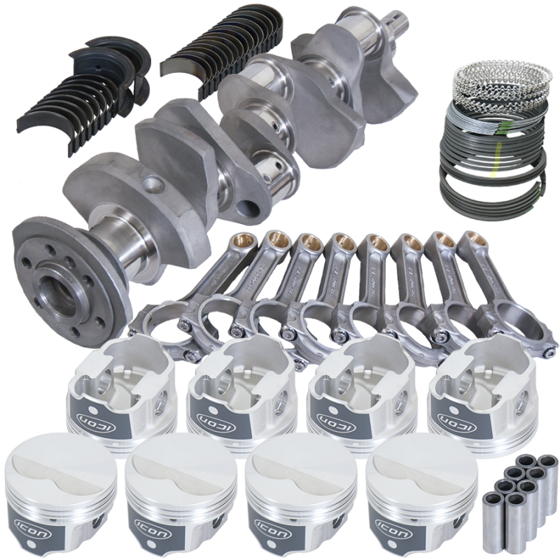 Eagle Chevy 350 3.480in Crank 5.700in I-Beam Rods -3.7cc Flat Top 4.000in Pistons Rotating Assembly