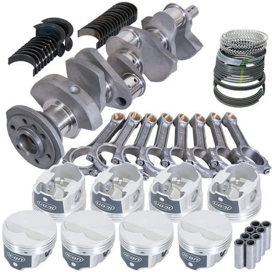 Eagle Chevy 350 3.480in Crank 5.700in I-Beam Rods -3.7cc Flat Top 4.000in Pistons Rotating Assembly