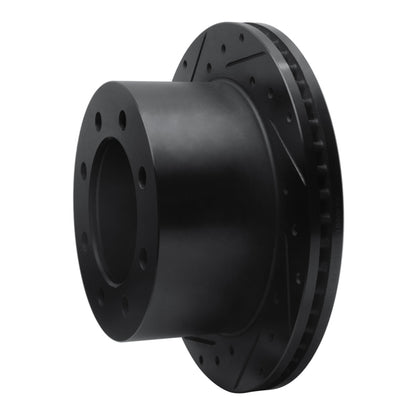 R1 Concepts R1 01-10 Chevrolet Express 3500 Rear Left Drilled & Slotted Black Brake Rotor