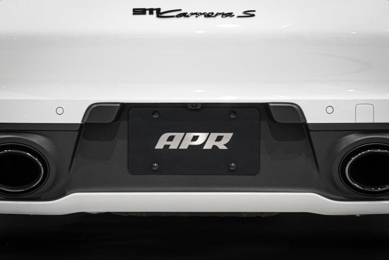 APR License Plate - Silver Logo/Black Plate
