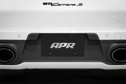 APR License Plate - Silver Logo/Black Plate
