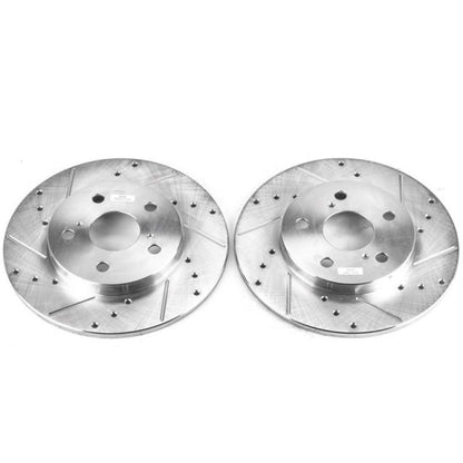 PowerStop Power Stop 09-10 Pontiac Vibe Rear Evolution Drilled & Slotted Rotors - Pair
