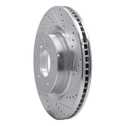 R1 Concepts R1 05-09 Land Rover Range Rover Sport Front Right Drilled & Slotted Silver Brake Rotor