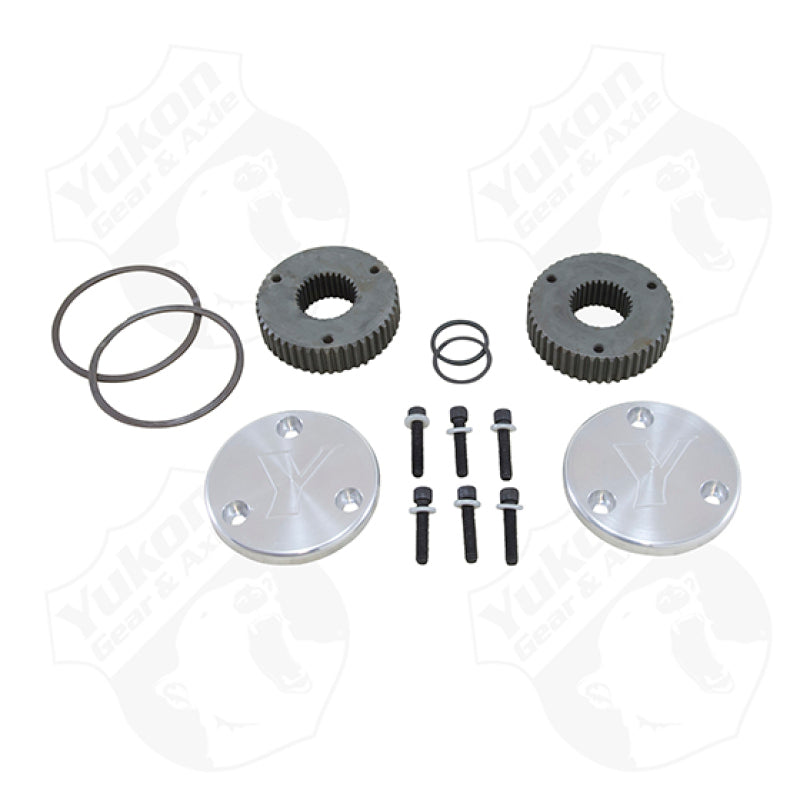 Yukon Gear & Axle Yukon Gear Hardcore Drive Flange Kit For Dana 44 / 30 Spline Outer Stubs. Yukon Engraved Caps