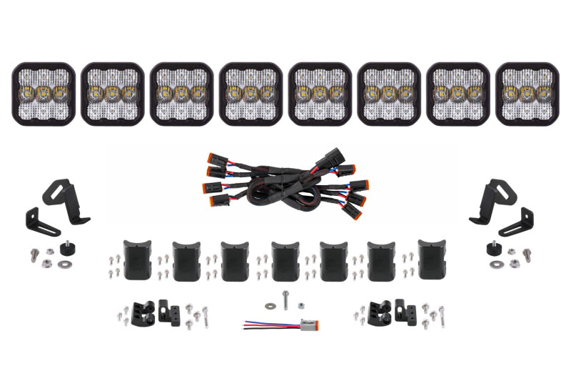 Diode Dynamics SS5 Sport Universal CrossLink 8-Pod Lightbar - White Combo