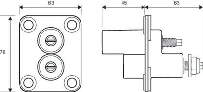 Hella Jump Start Zinc Coated Terminal