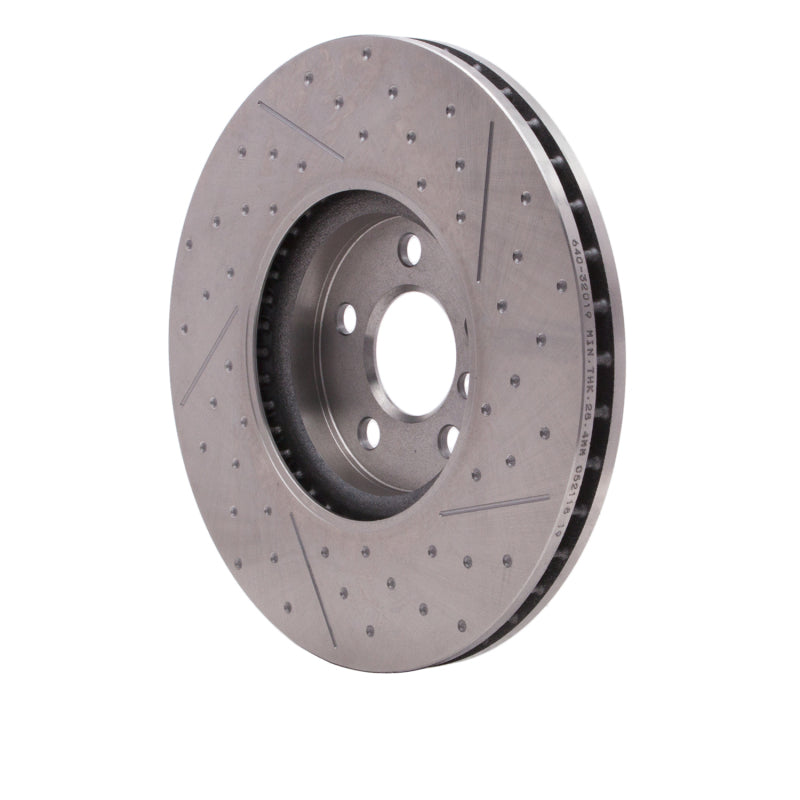 DFC 15-19 Mini Cooper Countryman Front Brake Rotor - Dimpled and Slotted