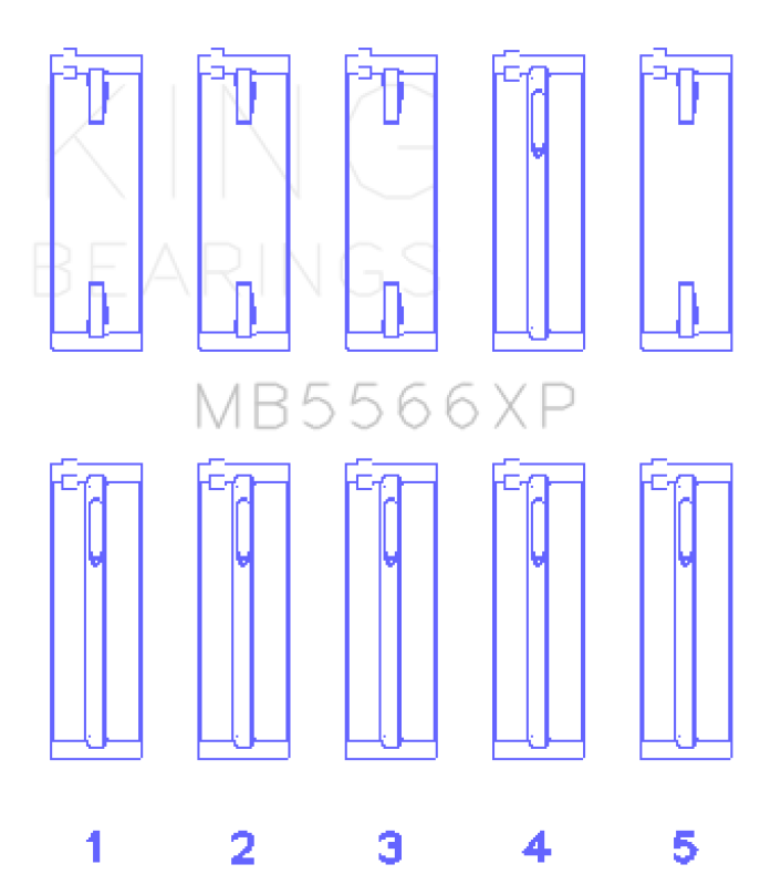 King Engine Bearings Audi A4 1.8L AEB (Size 0.5) Performance Main Bearing Set