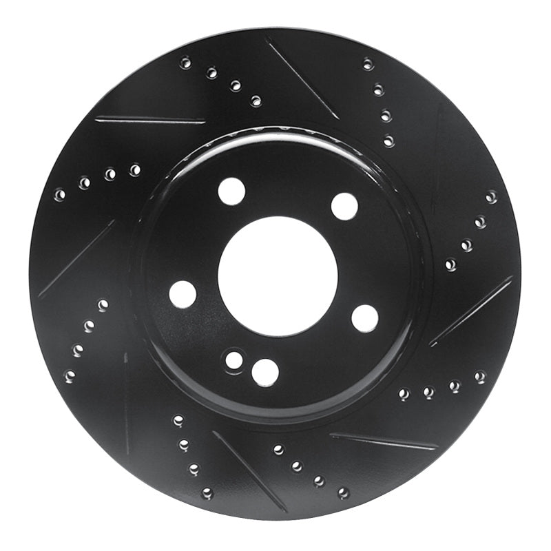 R1 Concepts R1 15-23 Mercedes-Benz C350E Rear Right Drilled & Slotted Black Brake Rotor