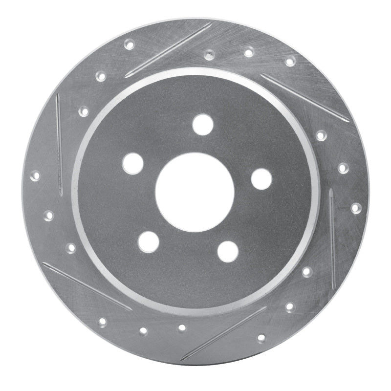 R1 Concepts R1 03-10 Chrysler PT Cruiser Rear Left Drilled & Slotted Silver Brake Rotor