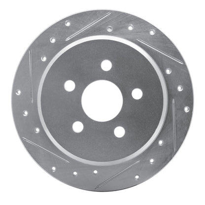 R1 Concepts R1 03-10 Chrysler PT Cruiser Rear Left Drilled & Slotted Silver Brake Rotor