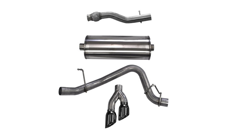 CORSA Performance Corsa 2015-2020 GMC Yukon XL 1500 5.3L V8 3in Cat-Back Single Side Exit Twin 4in Black Tips