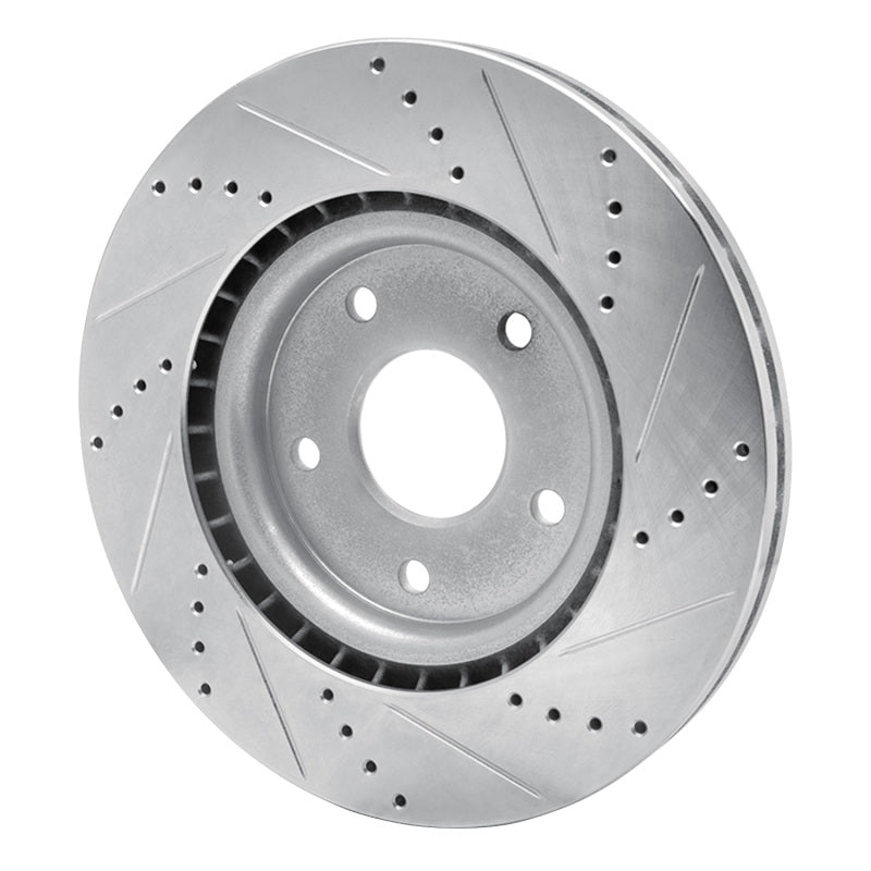 R1 Concepts R1 12-25 Chrysler Grand Caravan Front Left Drilled & Slotted Silver Brake Rotor