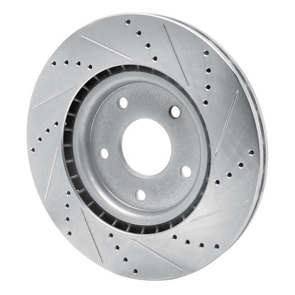 R1 Concepts R1 12-25 Chrysler Grand Caravan Front Left Drilled & Slotted Silver Brake Rotor