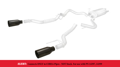 CORSA Performance Corsa 2017-2020 Ford F-150 Raptor 3in Inlet / 5in Outlet Black Cerakote Tip Kit (For Corsa Exh Only)