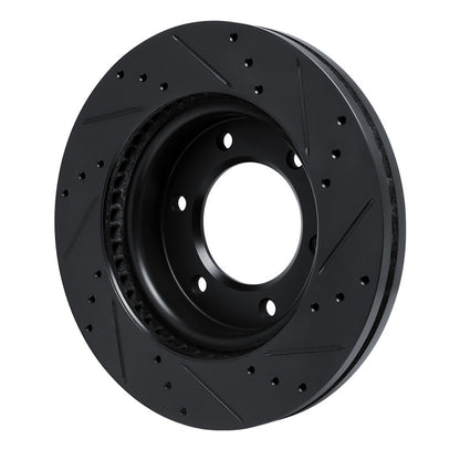 R1 Concepts R1 19-25 Ford BRONCO Front Left Drilled & Slotted Black Brake Rotor