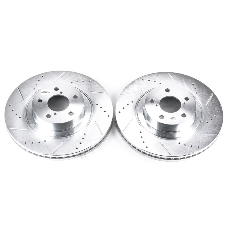 PowerStop Power Stop 05-06 Saab 9-2X Front Evolution Drilled & Slotted Rotors - Pair