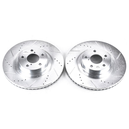 PowerStop Power Stop 05-06 Saab 9-2X Front Evolution Drilled & Slotted Rotors - Pair