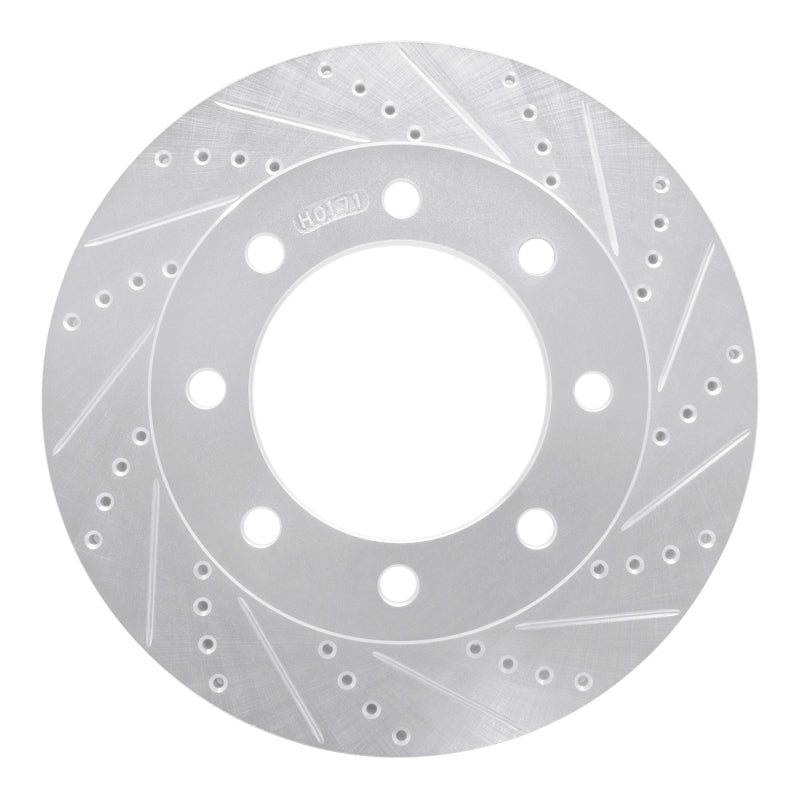R1 Concepts R1 05-12 Ford F-450 Super Duty Front Right Drilled & Slotted Silver Brake Rotor