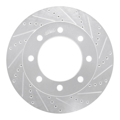 R1 Concepts R1 05-12 Ford F-450 Super Duty Front Right Drilled & Slotted Silver Brake Rotor