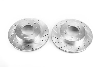 PowerStop Power Stop 03-06 Mitsubishi Lancer Rear Evolution Drilled & Slotted Rotors - Pair